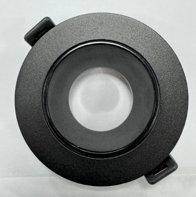LUMA DIE CAST ROUND SPOT 7cm Black with Plastic black reflector