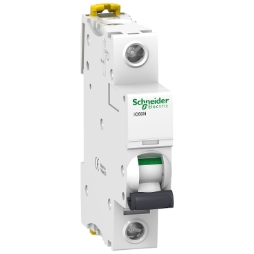 A9F74101 - Miniature circuit breaker (MCB), Acti9 iC60N, 1P, 1A, C curve, 6000A (IEC/EN 60898-1), 50kA (IEC/EN 60947-2)