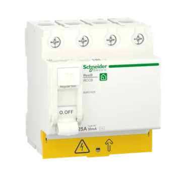 R9R51425 - Residual current circuit breaker (RCCB), Resi9, 4P, 25A, AC type, 30mA