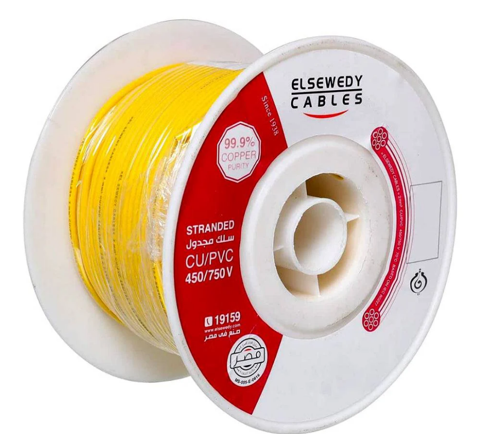 El Sewedy Electric Stranded Cable (4mm, Yellow)