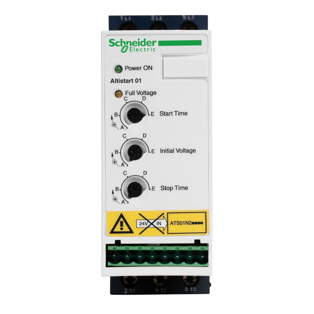 ATS01N212QN | Schneider Soft starter for asynchronous motor, Altistart 01, ATS01, 12A, 380 to 415V, 5.5kW