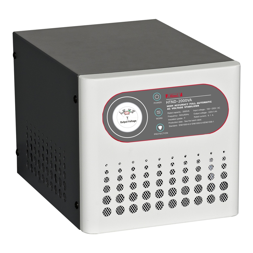 HTND3H220E | Voltage stabilizer Himel, HTND, 3 kVA, terminal connect, 220 V output, digital meter