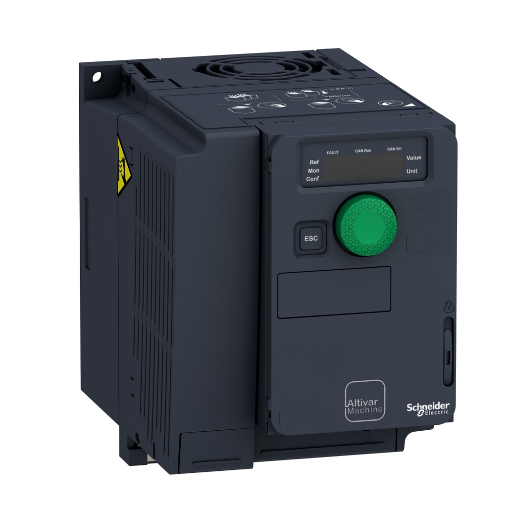 ATV320U22M2C | مغير سرعة، 2.2 كيلو واط، 200-240 فولت، 1 فاز، مدمج