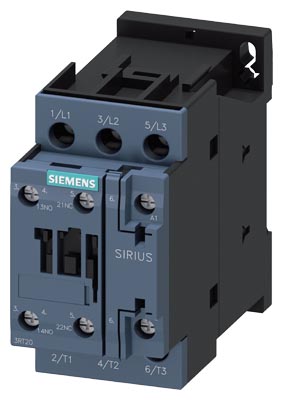 3RT2023-1AP00 | Siemens Contactor, AC-3e/AC-3, 9 A, 4 kW / 400 V, 3P, 220 VAC, 1 NO + 1 NC