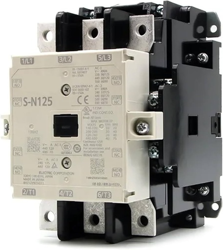 S-N125 | كونتاكتور ميتسوبيشي 120 أمبير قدرة 60 كيلو وات ملف تشغيل 220 فولت 2NO + 2NC