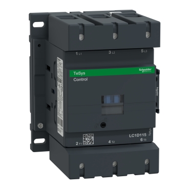 LC1D115F7 | TeSys D contactor - 3P(3 NO) - AC-3 - <= 440 V 115 A - 110 V AC 50/60 Hz coil