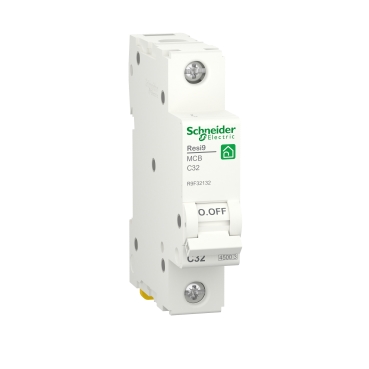 [R9F32132] R9F32132 - Miniature circuit breaker (MCB), Resi9, 1P, 32A, C curve, 4500A (IEC/EN 60898-1) Schneider Electric