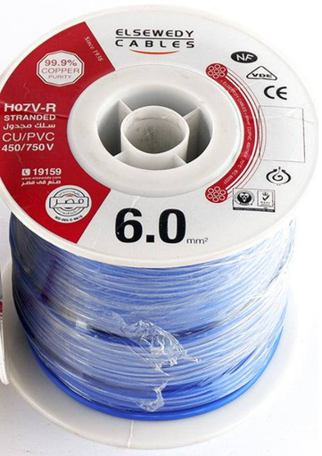 El Sewedy Electric Stranded Cable (6mm, Blue)