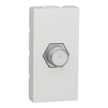 NU346818 | TV socket, New Unica, mechanism, 1 module, F-Type, IP2xC, white