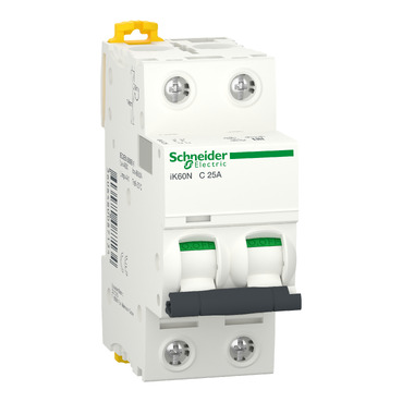 A9K24225 | Miniature circuit-breaker, Acti9 iK60N, 2P, 25 A, C curve, 6000 A (IEC 60898-1) Schneider Electric
