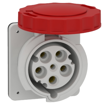 81683 | PratiKa industrial socket - 63 A - 3P + N + E - 380...415 V AC - IP67