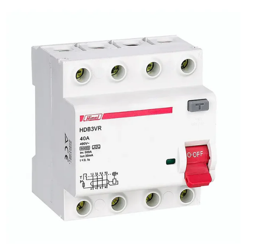 Himel Circuit breaker RCCB-30mA-4Poles-In= 63 A-AC, 6KA 